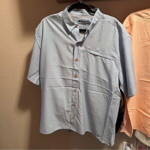 Mojo Mr. Big Heron Blue Men's Checkered Fishing Shirt